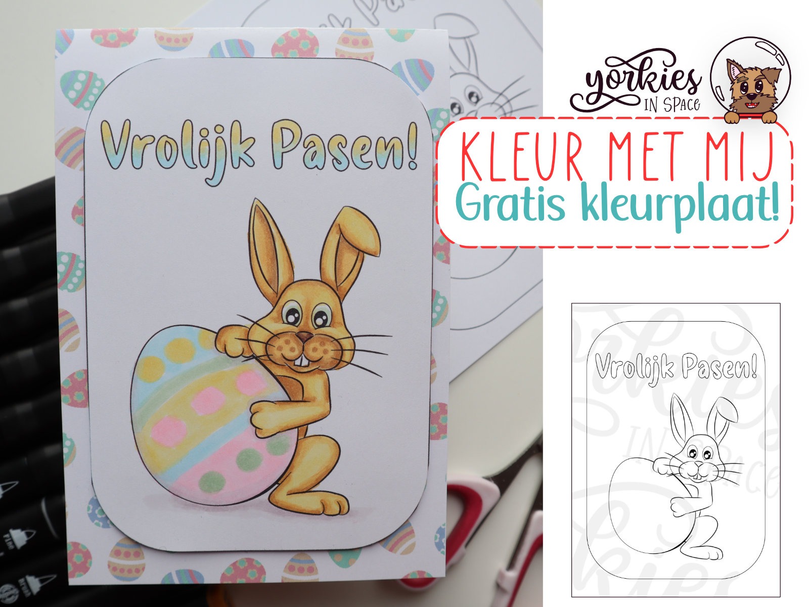 Kleur met mij – gratis paaskleurplaat