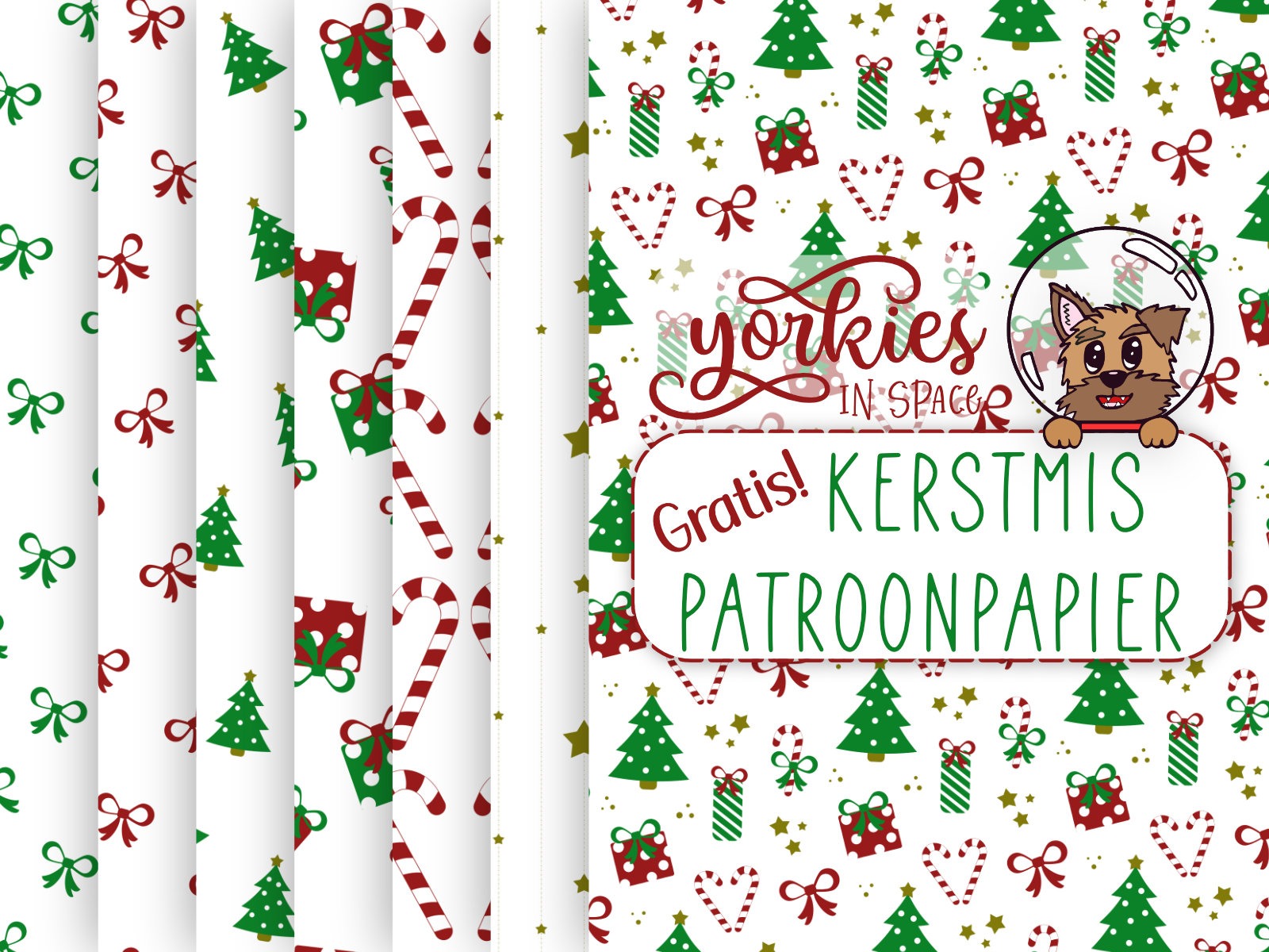 Gratis kerst patroonpapier + tutorial cadeauzakje vouwen