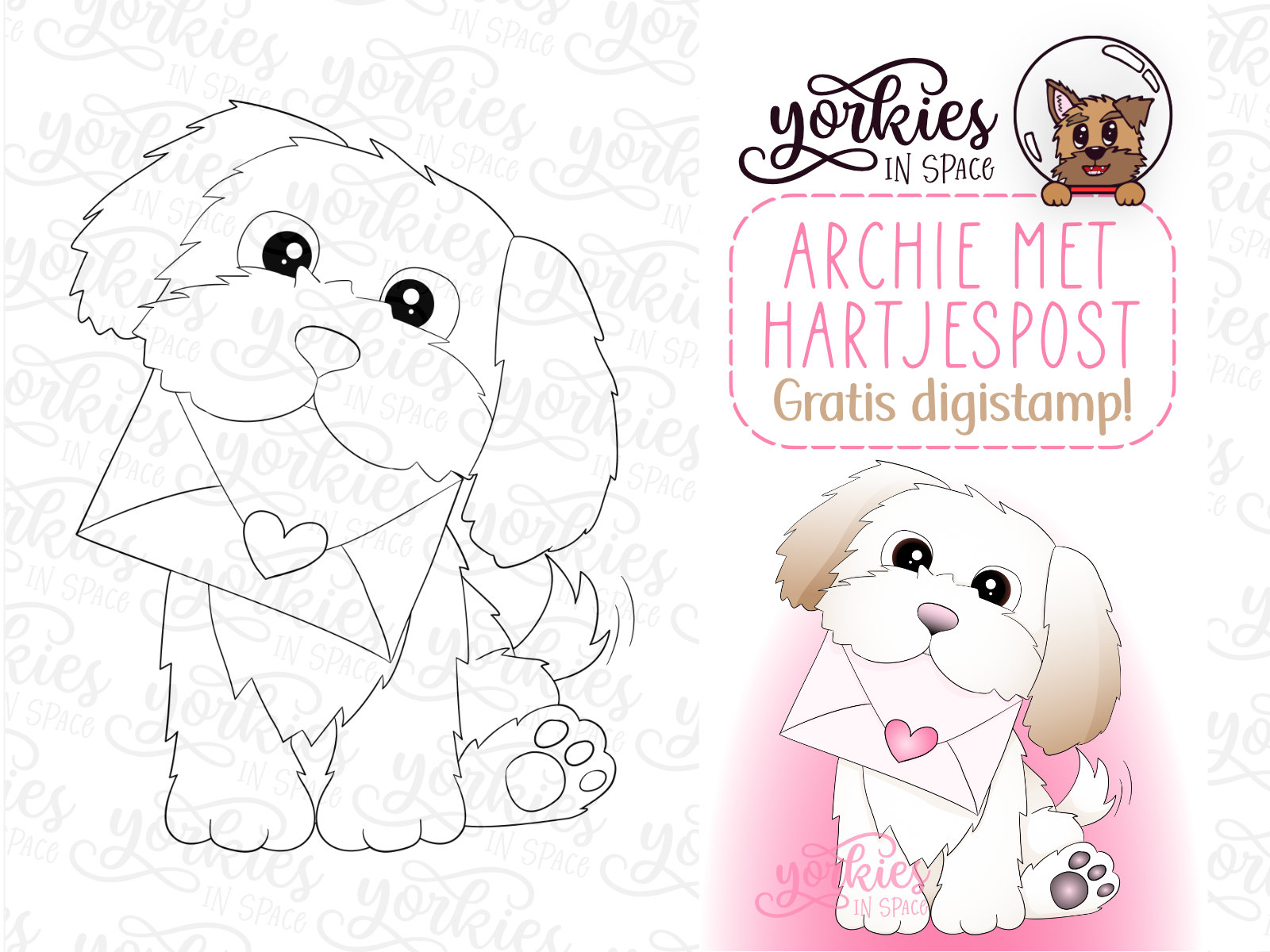 Archie met hartjespost