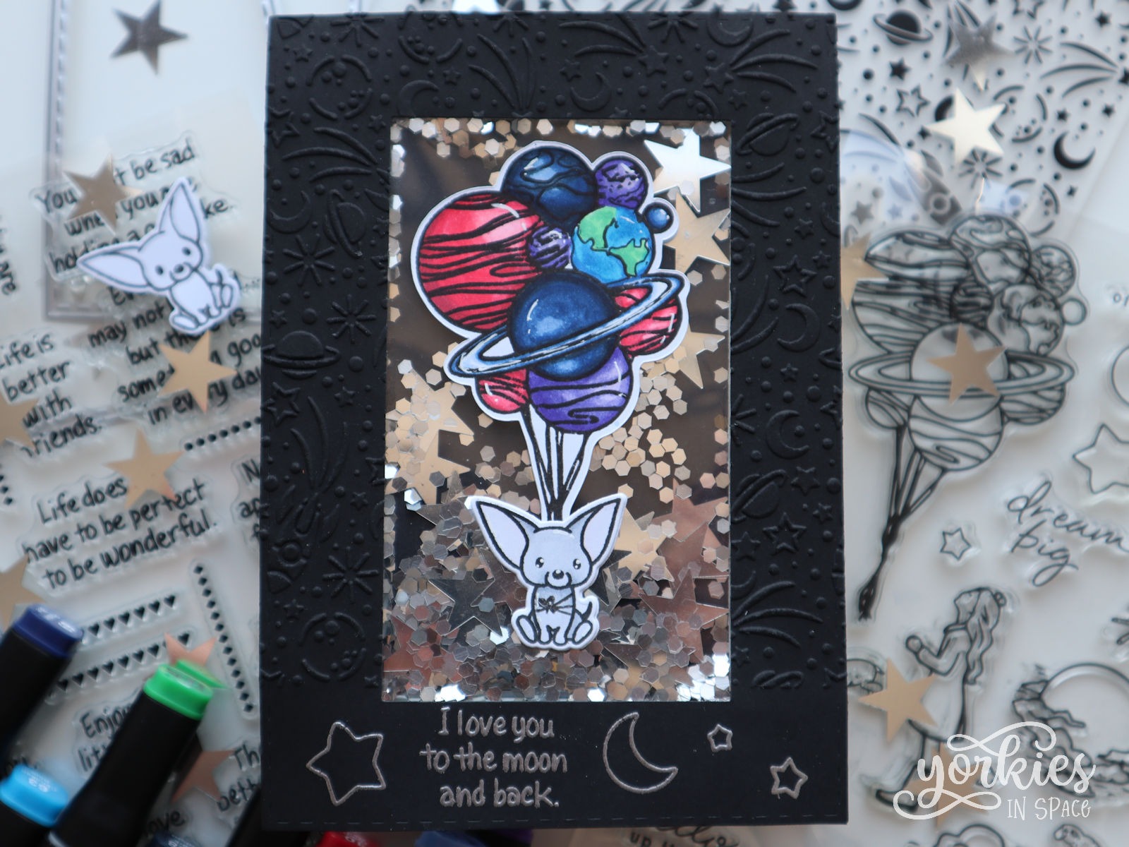 Kaartje 13 jaar samen – I love you to the moon and back