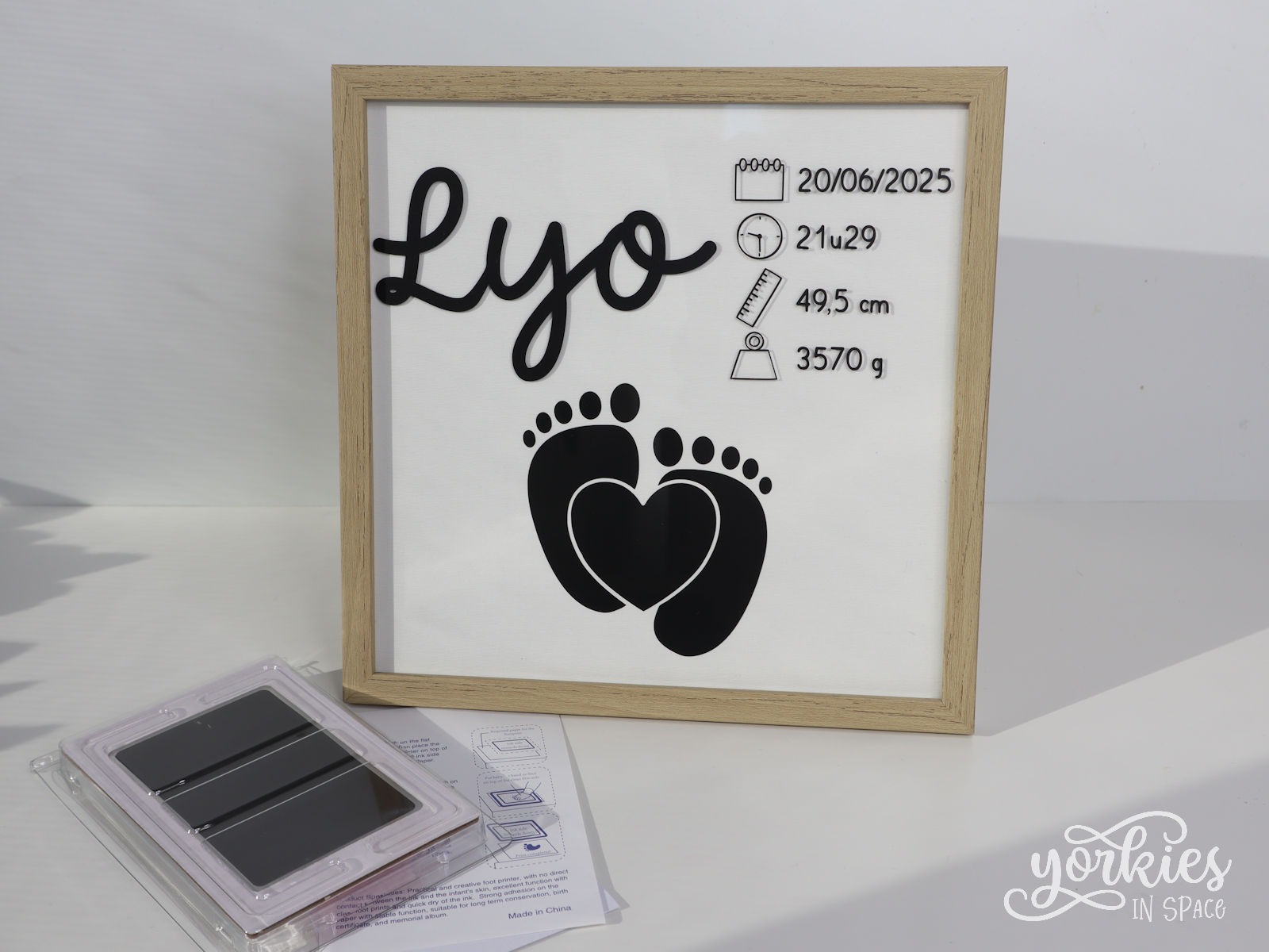 Kadertje met babystats