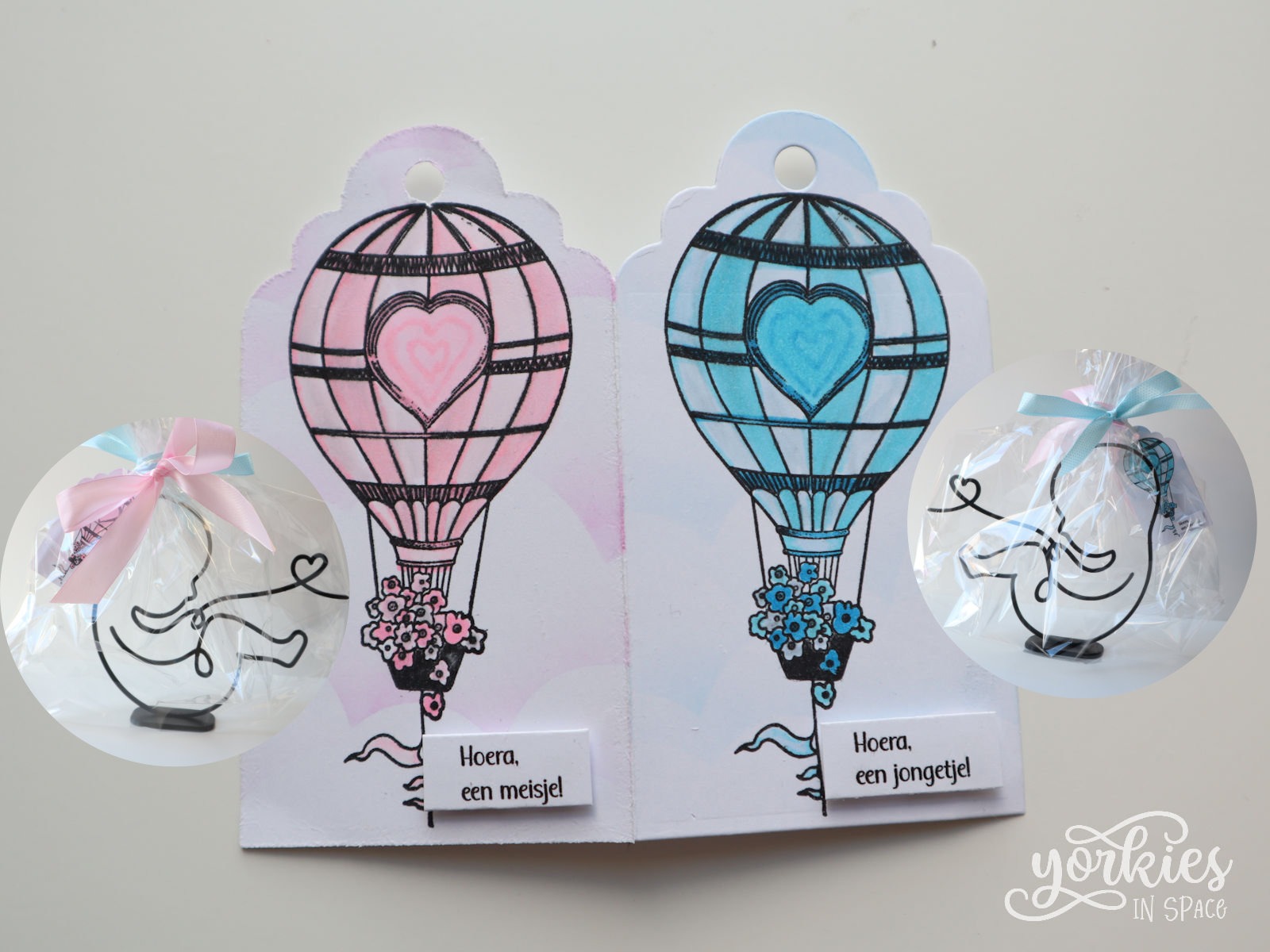 Labeltje & cadeautje voor gender reveal