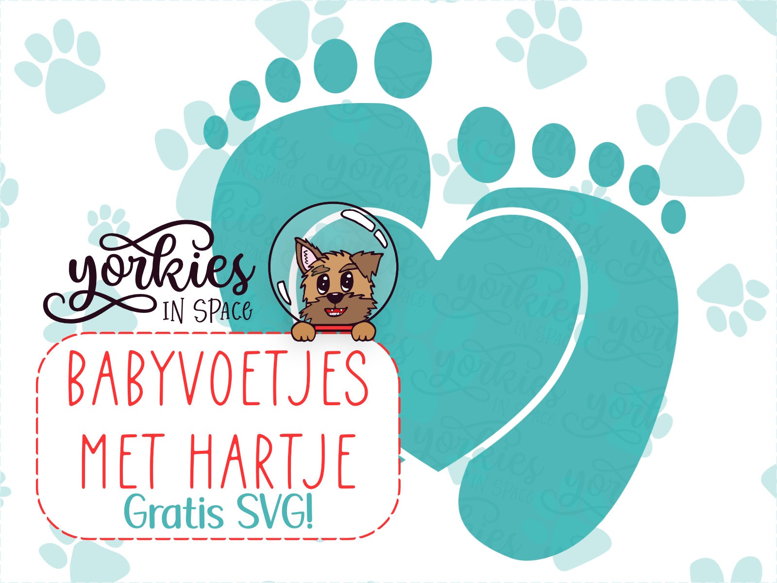 Babyvoetjes met hartje – gratis SVG voor baby-kaartjes en -cadeautjes