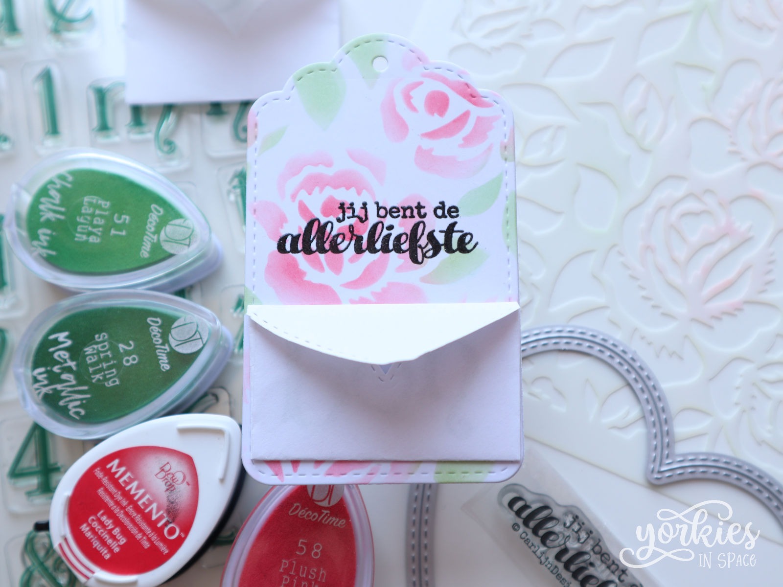 Bloemenlabeltje met cadeaubon