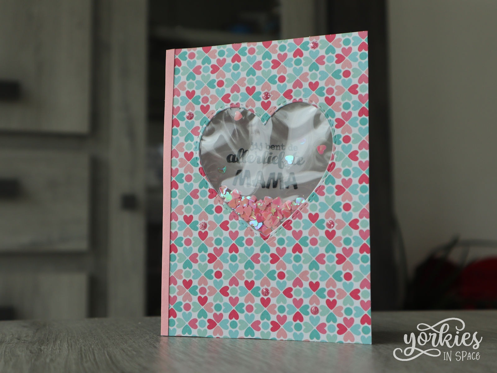 Moederdagkaartje met shakervenster