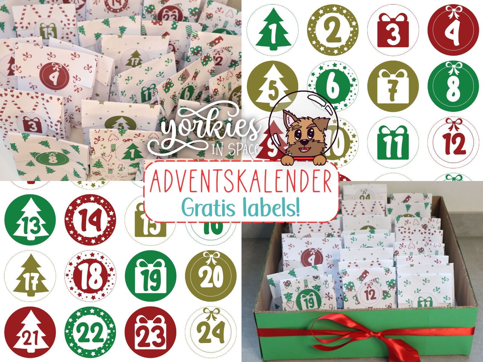 Christmas in july freebie: labels voor zelfgemaakte adventskalender