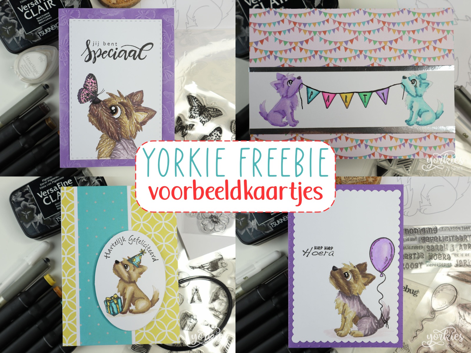 Yorkie freebie – voorbeeldkaartjes