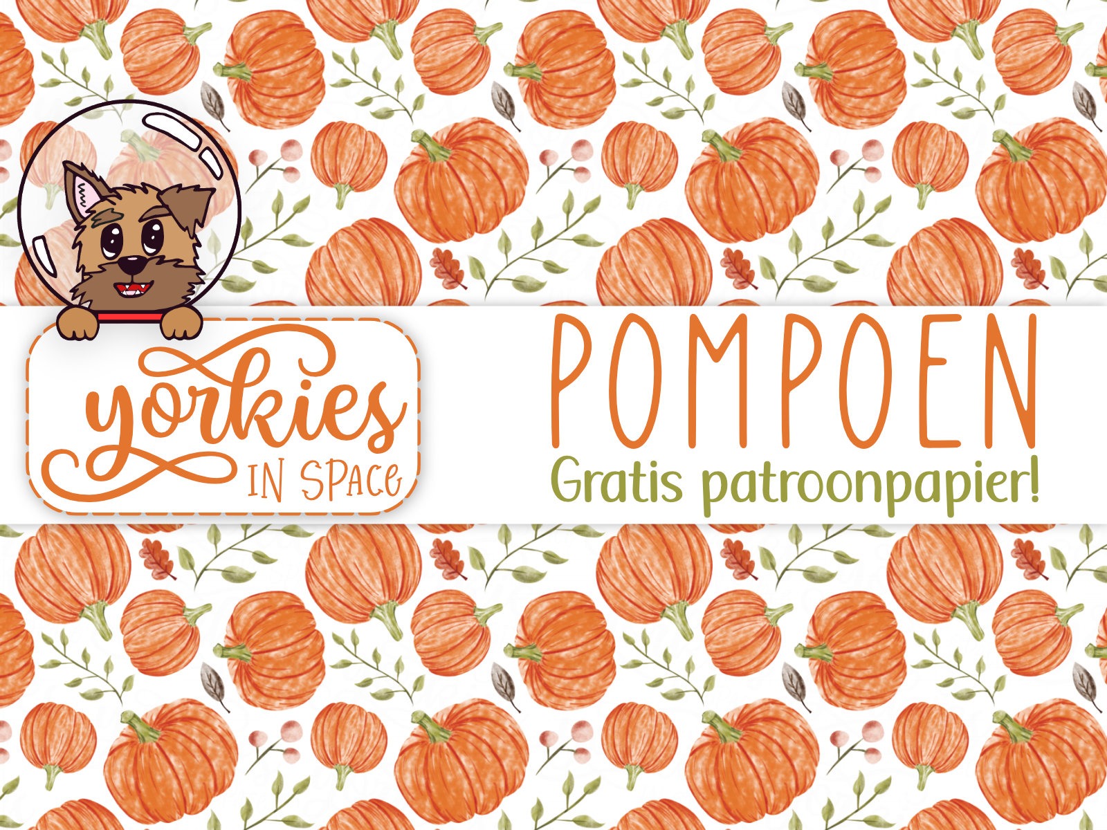 Pompoenen – gratis patroonpapier voor de herfst!